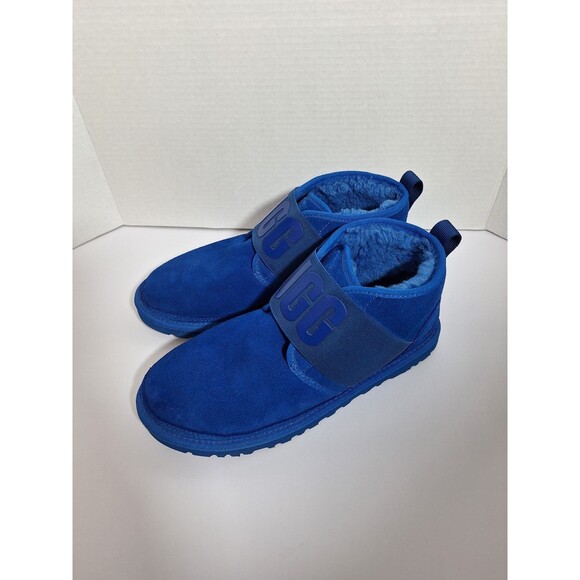 UGG NEUMEL II Graphic Blue Suede Sheepskin Chukka Ankle Boots Size 9 Winter Boot - Picture 3 of 10